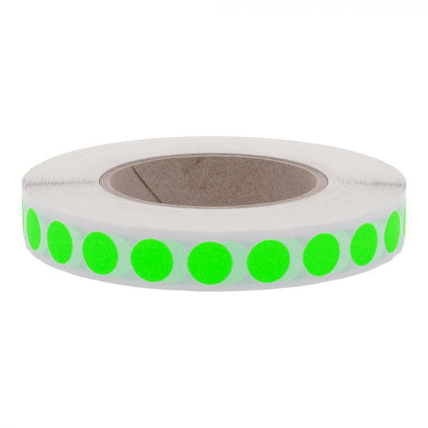 Picture of Marking Label Green Sticker Roll 12.5MM